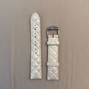 Quilted leather Michele watchband